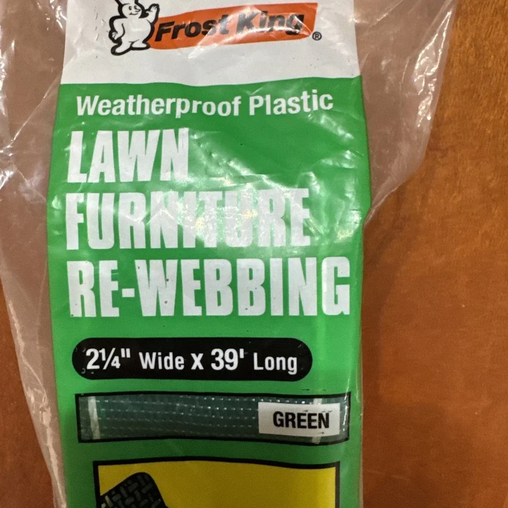 Frost King Lawn Furniture Re-Webbing PW39W Green Stripe 2.25